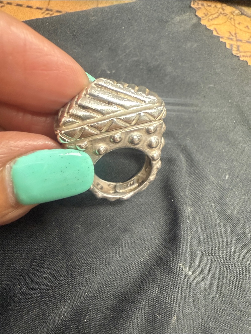 Dian Malouf Pyramid Stacker Ring size 6